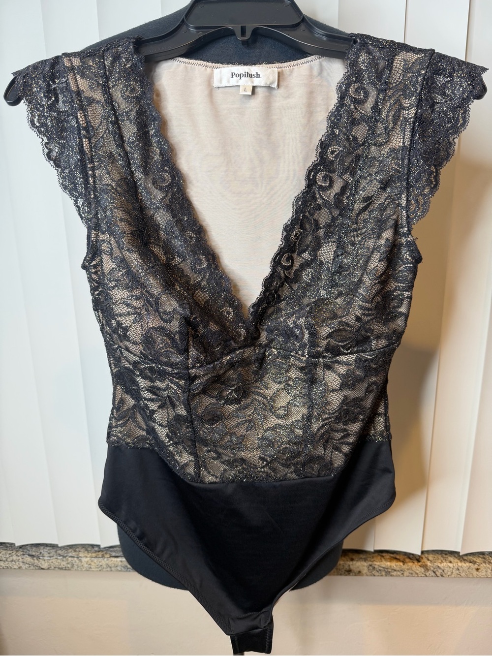 Popilush Shapewear Sculpting Lace Bodysuit Size Large - Picture 3 of 6
